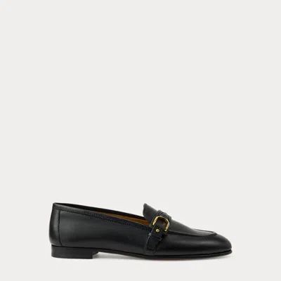 Ralph Lauren Audrey Welington Calfskin Loafer In Black