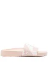 Ralph Lauren Audrina Logo-print Slides In Rosa