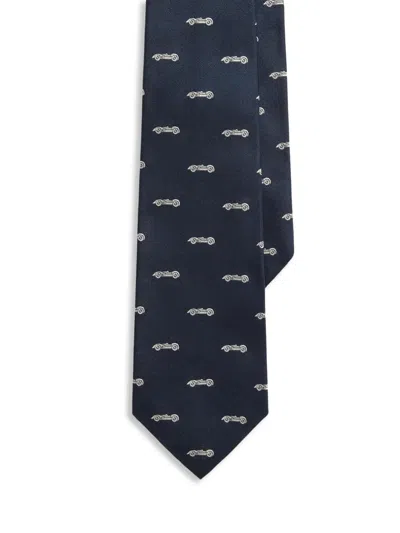 Ralph Lauren 자동차 패턴 넥타이 In Blue