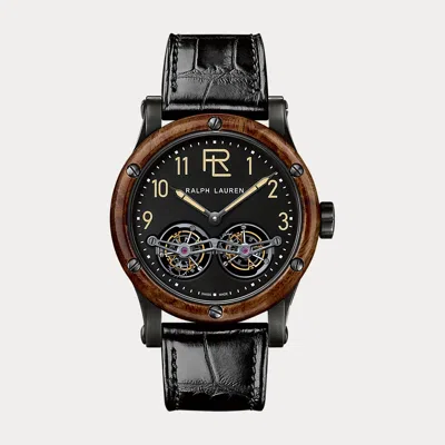 Polo Ralph Lauren Automotive Double Tourbillon Watch In Black Dial Tourbillon