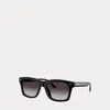 Ralph Lauren Automotive Square Sunglasses In Black