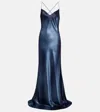 Ralph Lauren Autumn Crystal-embellished Gown In Blue