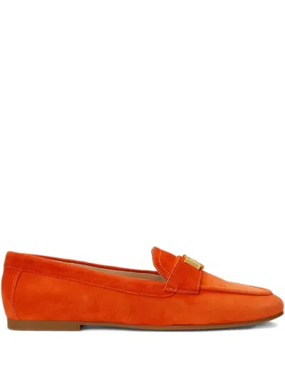 RALPH LAUREN AVERI III LOGO-PLAQUE SUEDE LOAFERS