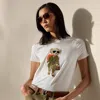 Polo Ralph Lauren Aviator Polo Bear Cotton Tee In Ecru