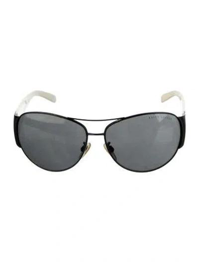 Pre-owned Ralph Lauren Aviator Tinted Sunglasses In Black/neutrals