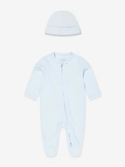 Ralph Lauren Baby Boys Babygrow Set In Blue