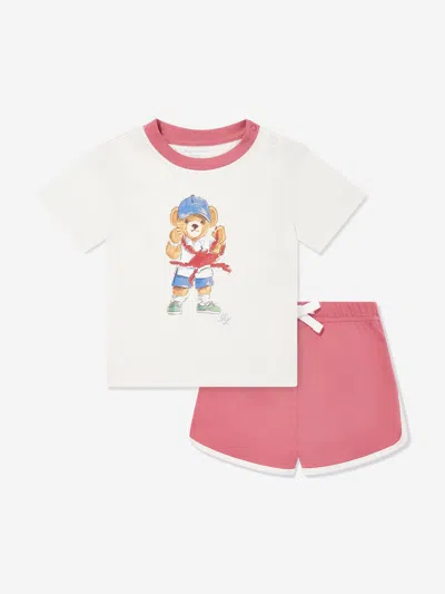 Ralph Lauren Kids' Baby Boys Bear Short Set In White