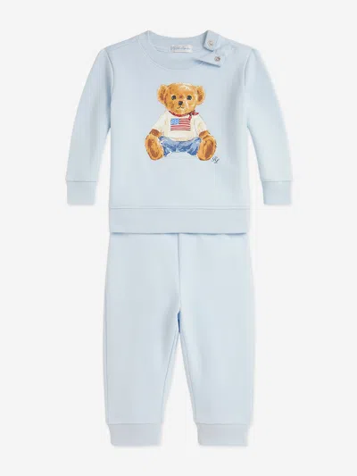 Ralph Lauren Baby Boys Bear Tracksuit In Blue