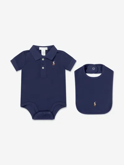 Ralph Lauren Baby Boys Bodysuit Gift Set In Blue