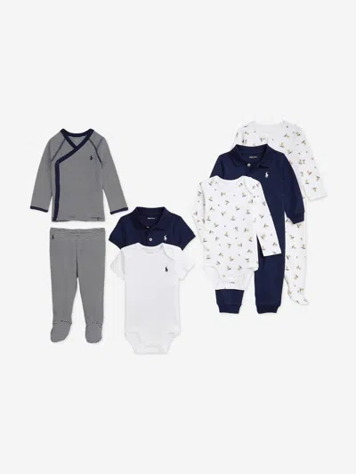 Ralph Lauren Baby Boys Branded Gift Set In Gray