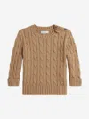 Ralph Lauren Baby Boys Cable Knit Jumper In Brown