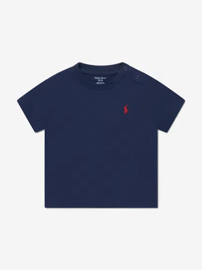 Ralph Lauren Baby Boys Cotton Jersey Logo T-shirt In Blue