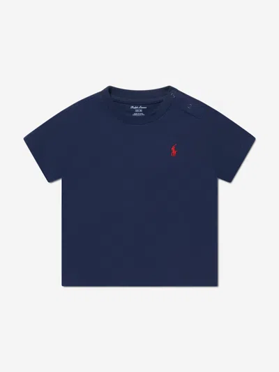Polo Ralph Lauren Baby Boys Cotton Jersey Logo T-shirt In Blue
