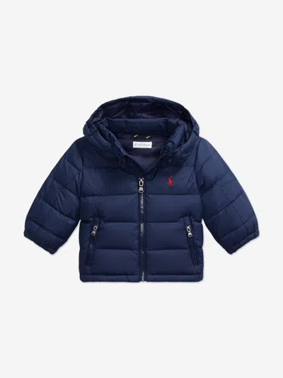 Ralph Lauren Kids' Boy's Ripstop Hooded Down Jacket In Blue