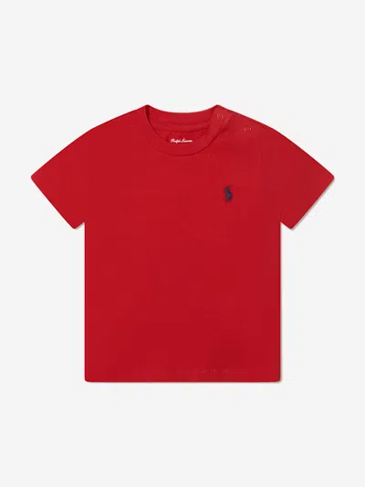 Ralph Lauren Baby Boys Jersey Logo T-shirt In Red
