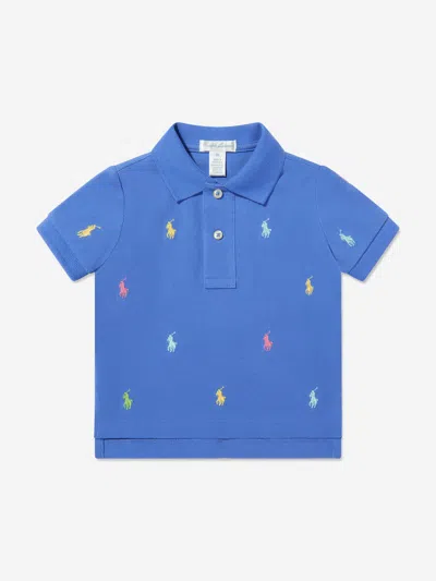 Ralph Lauren Kids' Baby Boys Logo Polo Shirt In Blue