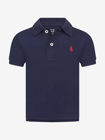 Polo Ralph Lauren Kids' Polo Pony-embroidered Cotton Polo Shirt In Blue