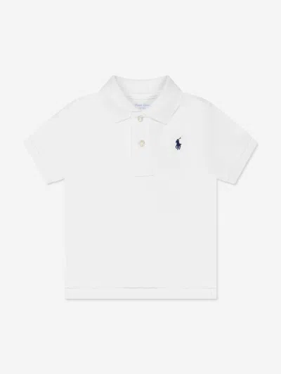 Polo Ralph Lauren Kids' Baby Boys Logo Polo Shirt In White