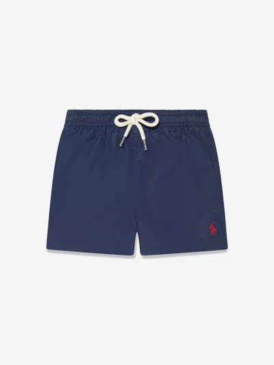 Ralph Lauren Baby Boys Logo Swim Shorts In Blue