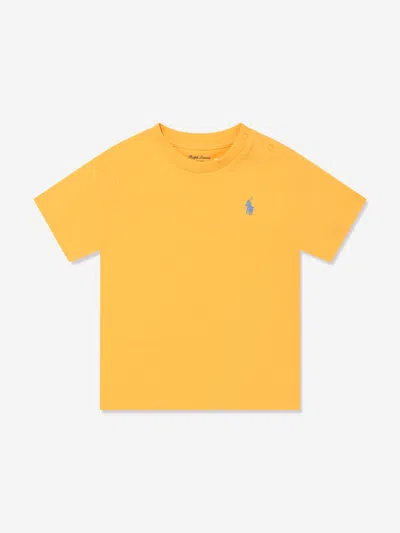Ralph Lauren Baby Boys Logo T-shirt In Yellow