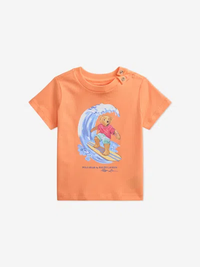 Ralph Lauren Baby Boys Polo Bear Jersey T-shirt In Orange