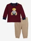 Ralph Lauren Baby Boys Polo Bear Tracksuit In Brown