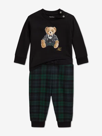 Ralph Lauren Baby Boys Polo Bear Tracksuit In Black
