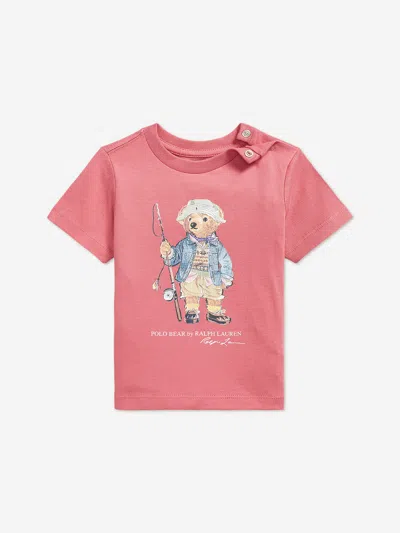 Ralph Lauren Baby Boys Polo Bear T-shirt In Pink
