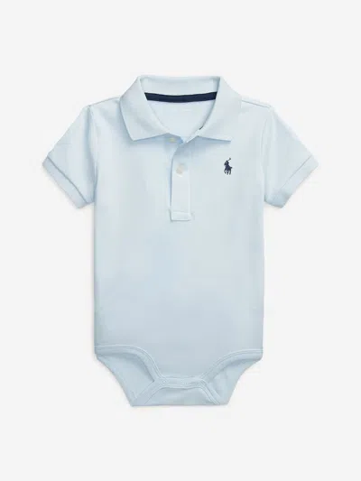 Ralph Lauren Baby Boys Polo Bodysuit In Blue