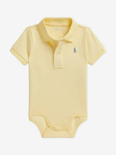 Ralph Lauren Baby Boys Polo Bodysuit In Yellow