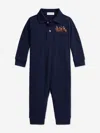 Ralph Lauren Baby Boys Polo Romper In Blue
