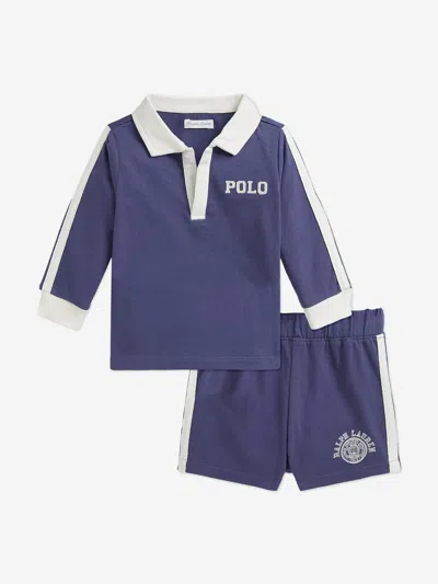 Ralph Lauren Kids'  Baby Boys Polo Short Set In Blue