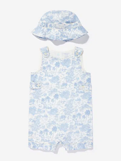 Ralph Lauren Kids'  Baby Boys Riviera Toile Romper Set In Blue
