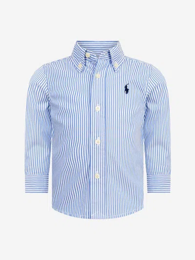 Polo Ralph Lauren Kids' Baby Boys Slim Fit Striped Oxford Shirt 18 Mths Blue
