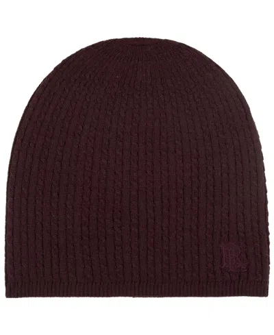 Ralph Lauren Baby Cable Merino Beanie Hat In Dark Garnet