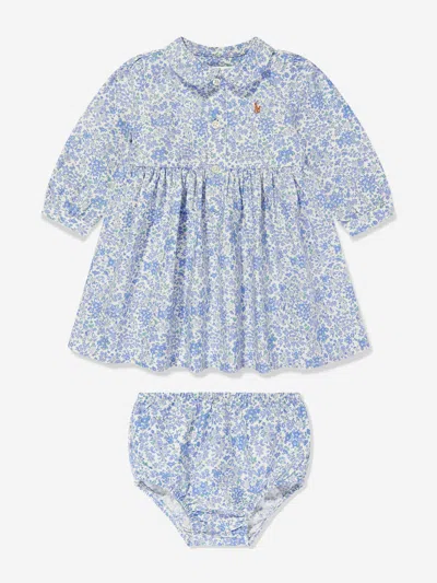 Ralph Lauren Kids'  Baby Girls Classic Oxford Floral Shirt Dress