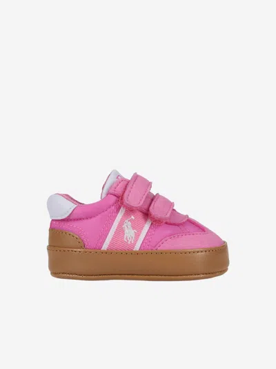 Ralph Lauren Kids' Baby Girls Heritage Court Iii T-toe Ez Trainers In Pink