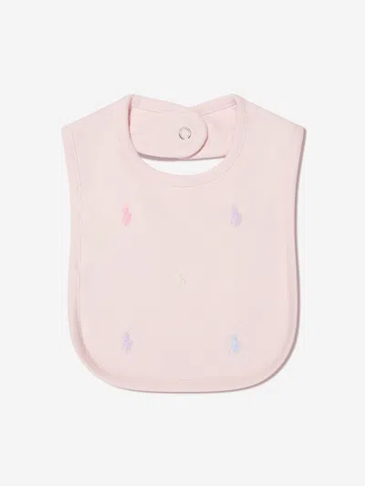 Polo Ralph Lauren Kids' Ralph Lauren Baby Girls Logo Bib In Pink