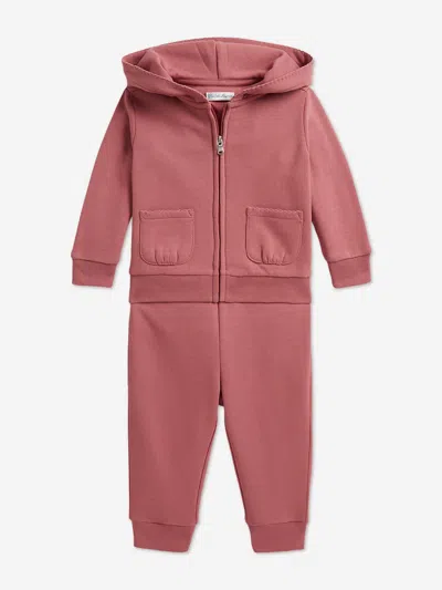 Ralph Lauren Baby Girls Logo Tracksuit In Brown