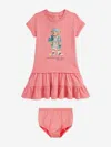Ralph Lauren Baby Girls Polo Bear Jersey Dress In Pink