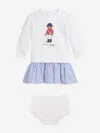 Ralph Lauren Baby Girls Polo Bear Sweater Dress In White