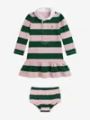 Ralph Lauren Baby Girls Striped Rugby Dress In Pink