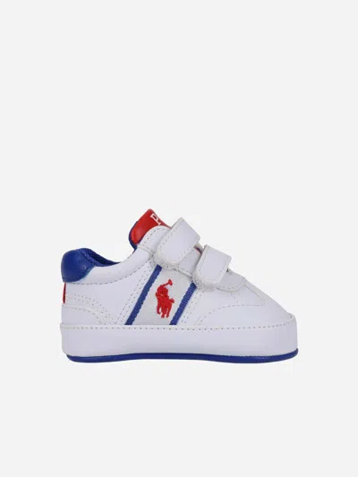 Ralph Lauren Baby Heritage Court Iii T-toe Ez Trainers In White