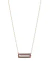 Ralph Lauren Baguette Stone Pendant Necklace, 16" + 3" Extender In Gold