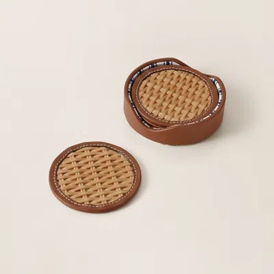 Ralph Lauren Bailey Coasters In Saddle In Brown