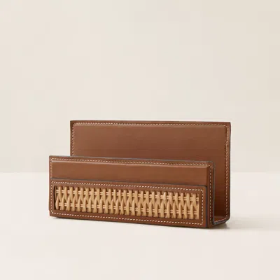 Ralph Lauren Bailey Letter Rack In Saddle In Brown