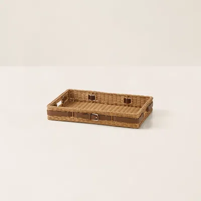 Ralph Lauren Bailey Medium Tray In Saddle In Brown