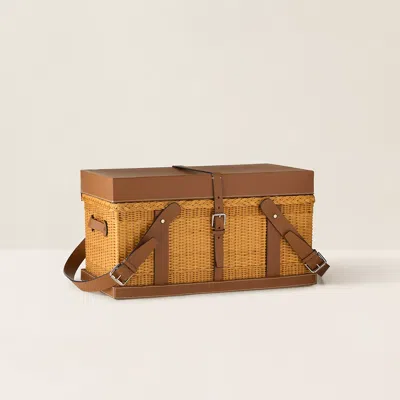 Ralph Lauren Bailey Picnic Basket In Saddle In Brown