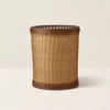 Ralph Lauren Bailey Waste Bin In Saddle In Pattern