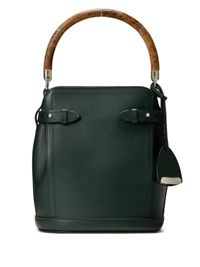 Ralph Lauren Bamboo-handle Leather Bucket Bag